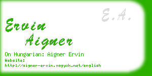 ervin aigner business card